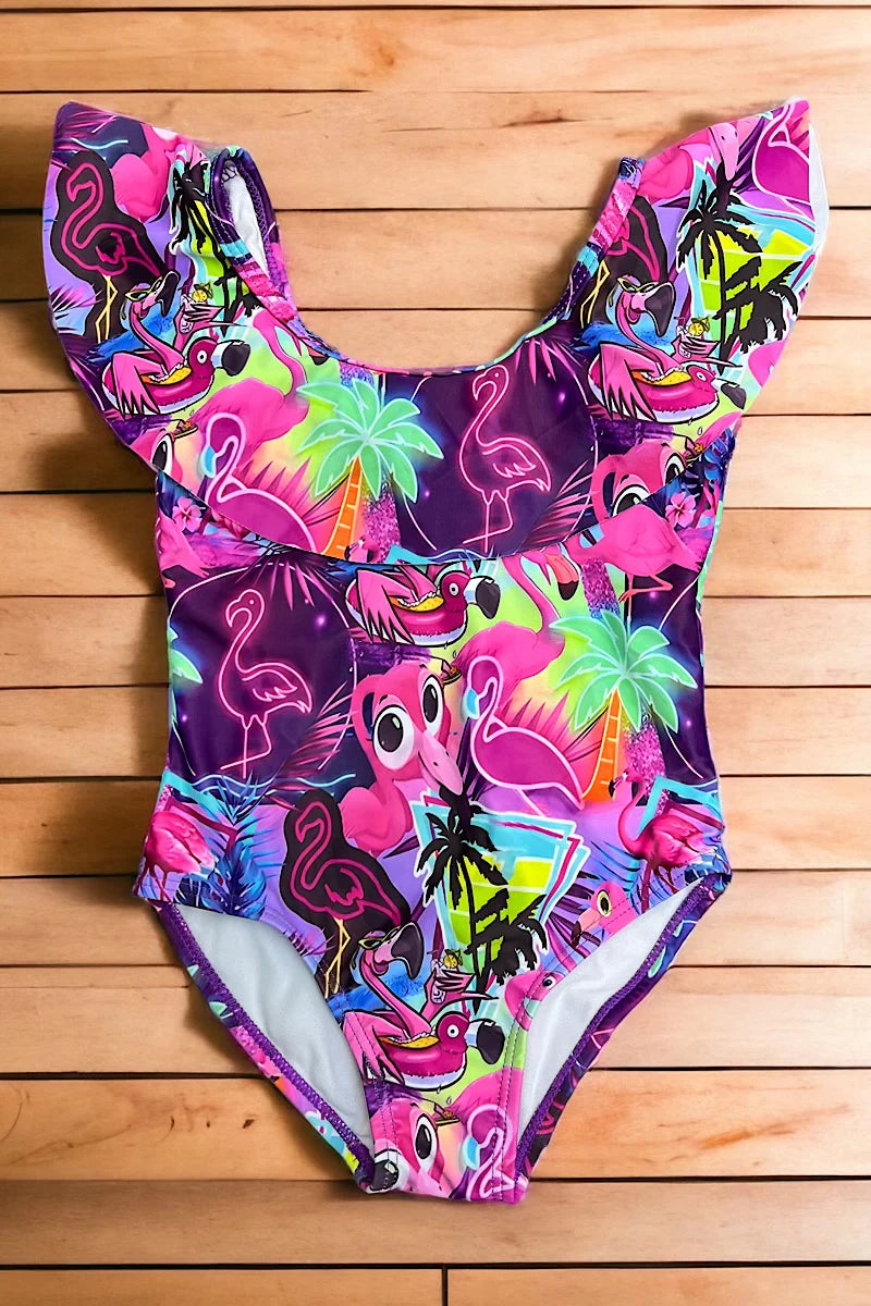 Flamingo Flippin |Girl's Swimsuit